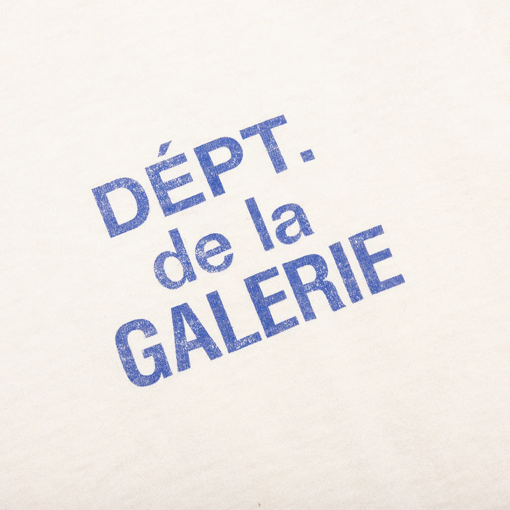 French S/S Tee - Cream/Blue - Image 3