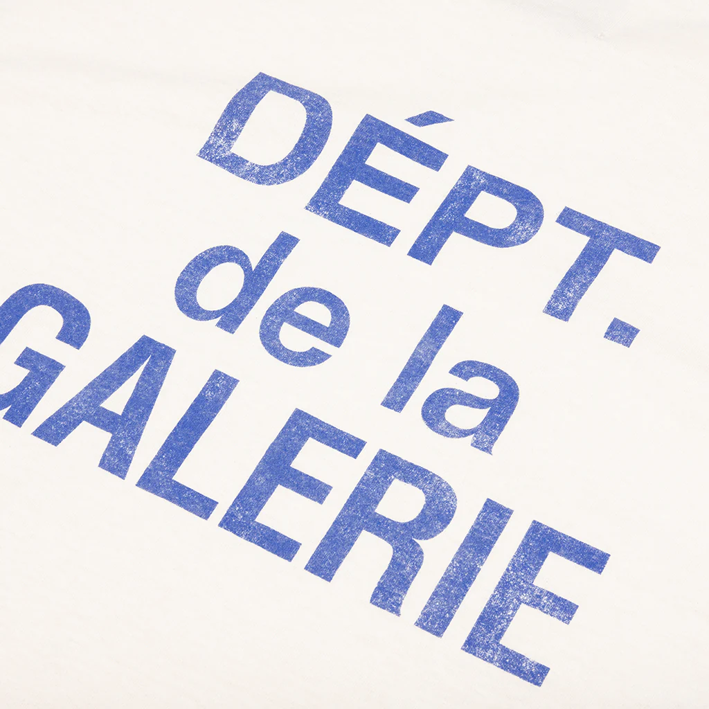 French S/S Tee - Cream/Blue - Image 4