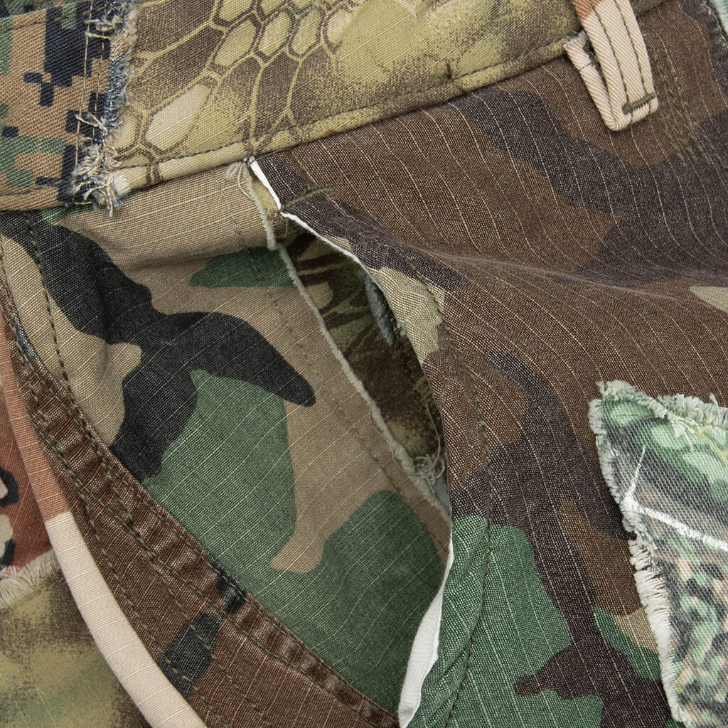 Retouche Camo Patchwork Kenzie Shorts - Mixed Camo - Image 3