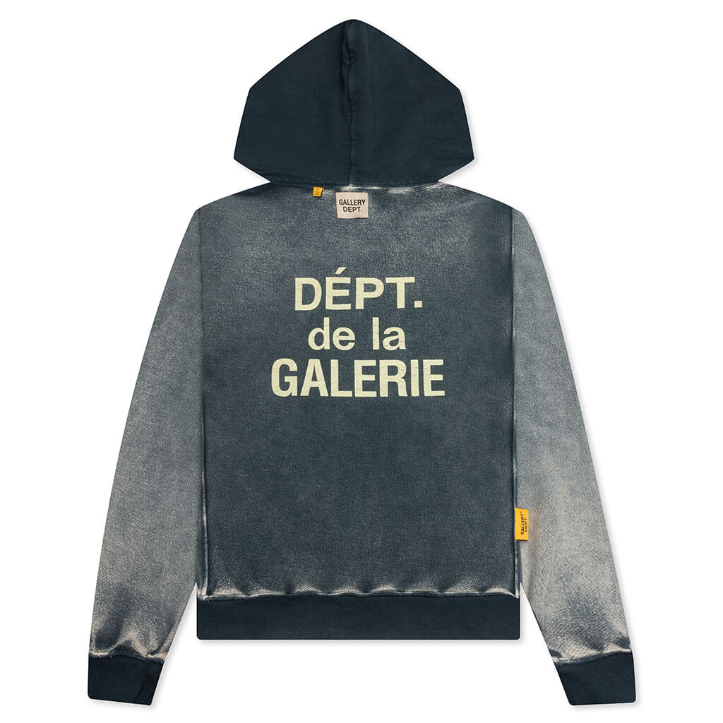 Reversible Navy French Logo Hoodie - Faded Navy - Image 2