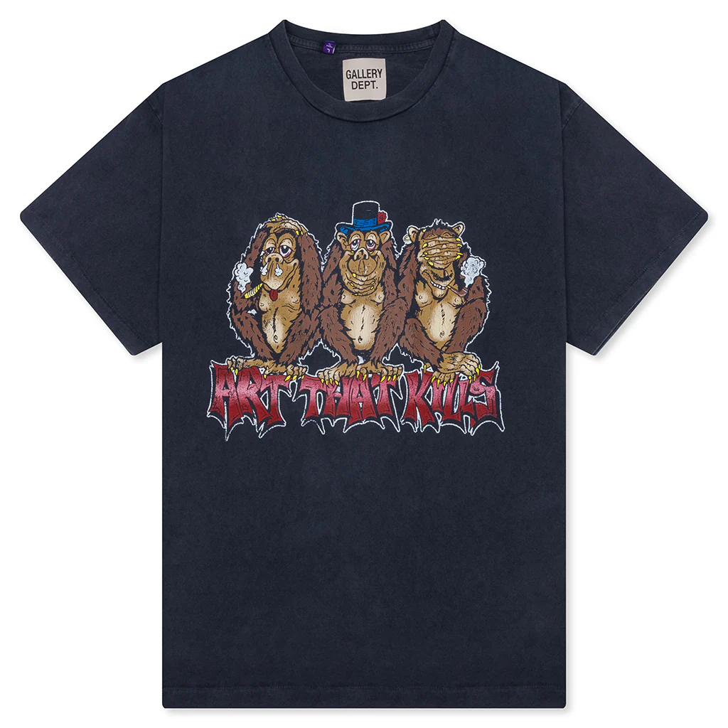 See No Evil Tee - Vintage Black