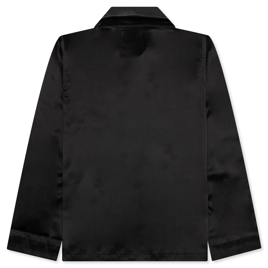 Silk Pajama Shirt - Black - Image 2
