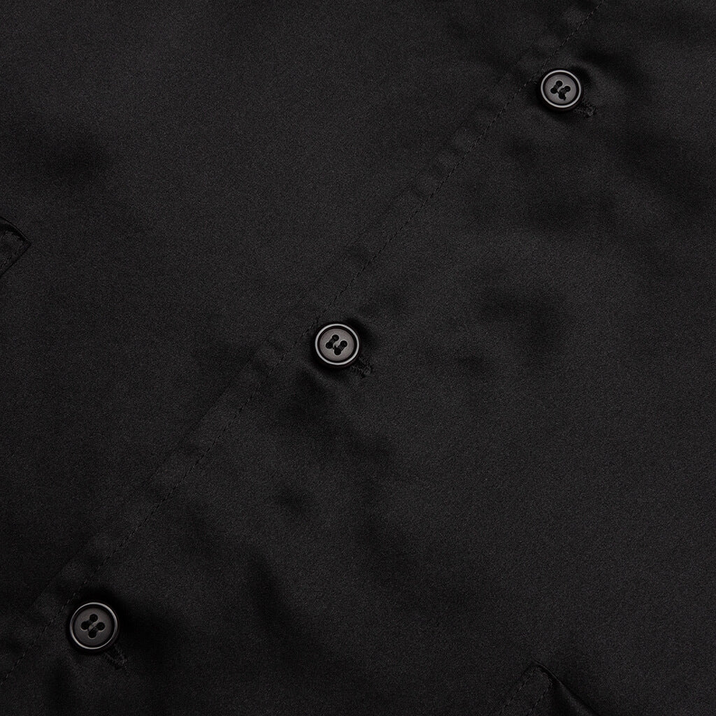 Silk Pajama Shirt - Black - Image 4