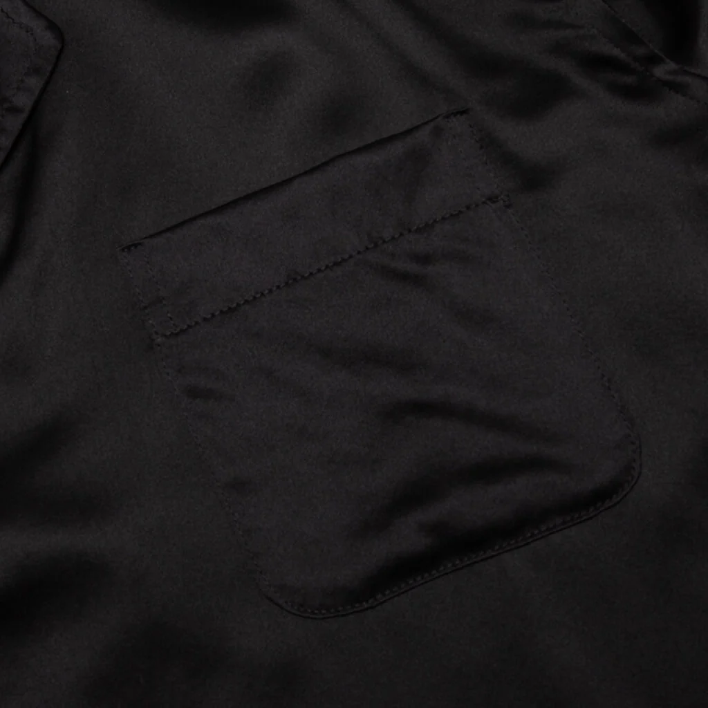 Silk Pajama Shirt - Black - Image 5