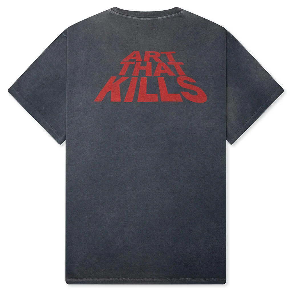 Skeleton Beach Grit Tee - Light Vintage Black - Image 2