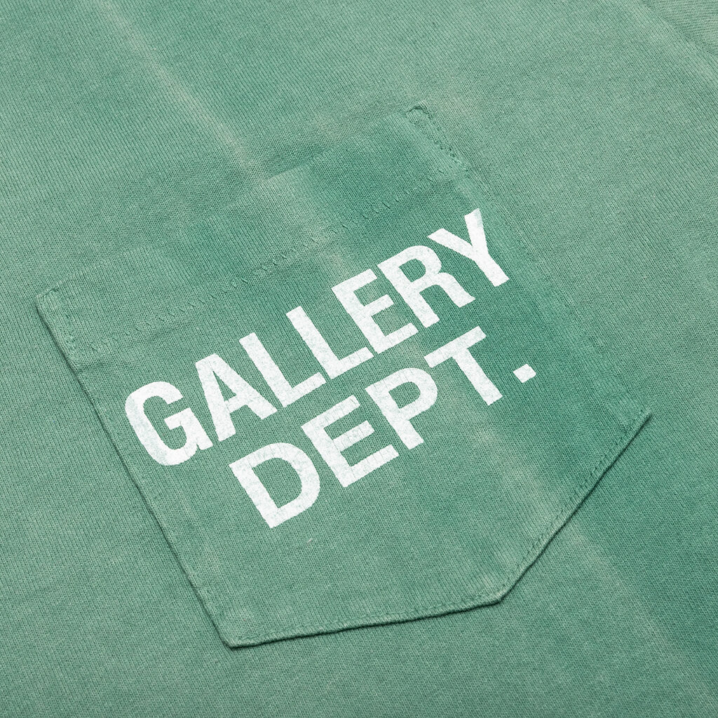 Vintage Logo Painted Tee - Green - Image 4