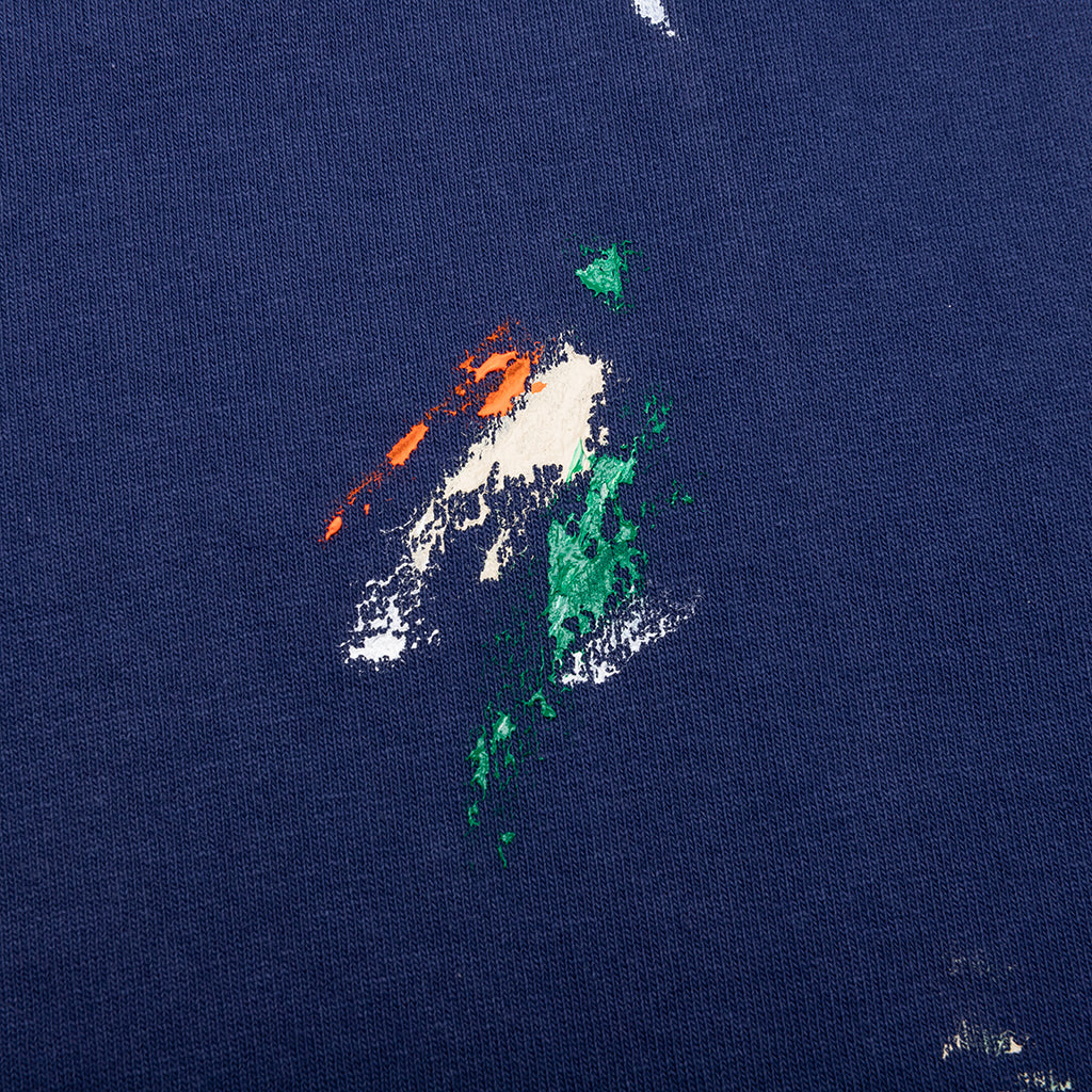 Vintage Logo Painted Tee - Navy - Image 4