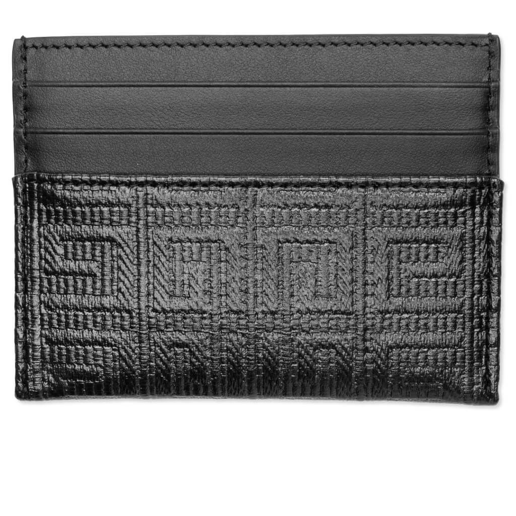 4G Canvas and Leather Card Holder 2x3cc - Black - Image 2