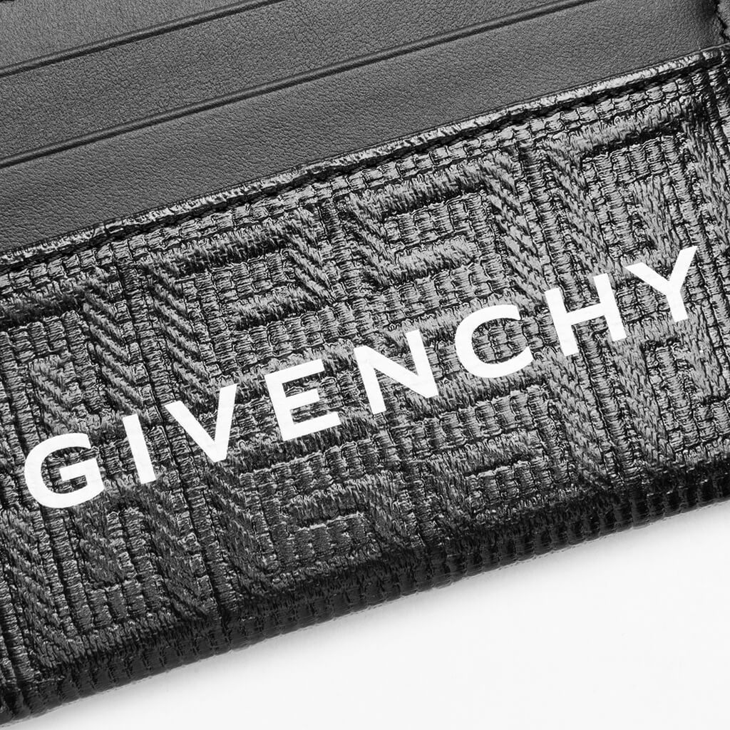 4G Canvas and Leather Card Holder 2x3cc - Black - Image 3
