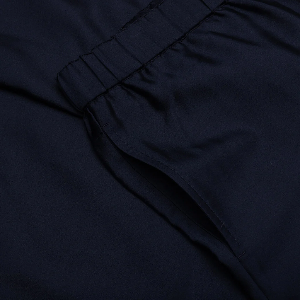 Silk Floral Jacquard Pants - Navy - Image 3