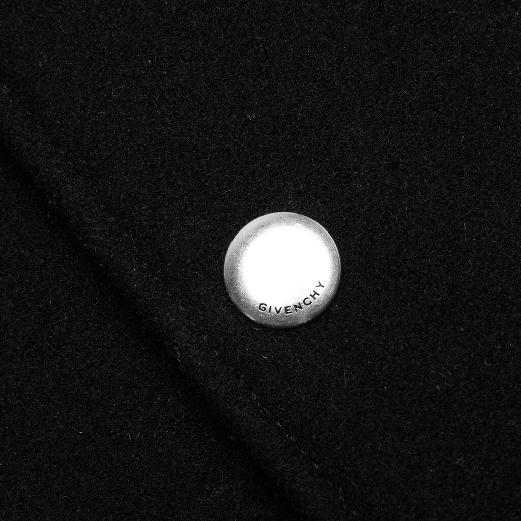 Bomber in Wool and Leather - Black/White - Image 3