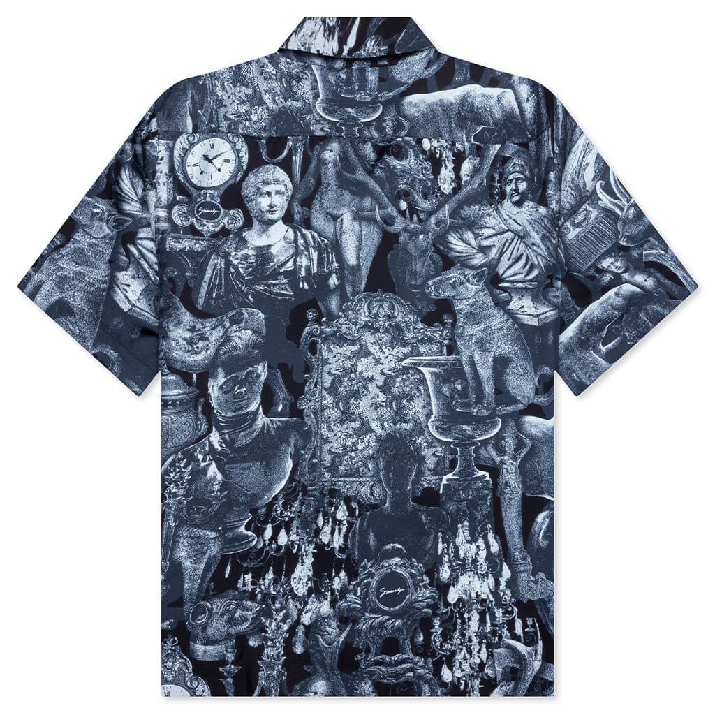 Silk Shirt with Hubert Objects Print - Black/Navy - Image 2