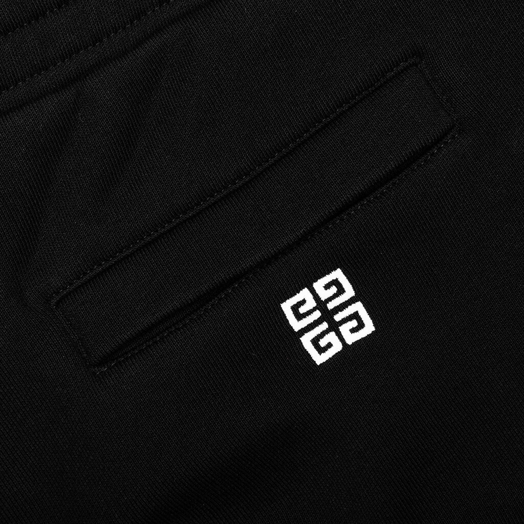 Boxy Fit Embroidered Shorts - Black - Image 6