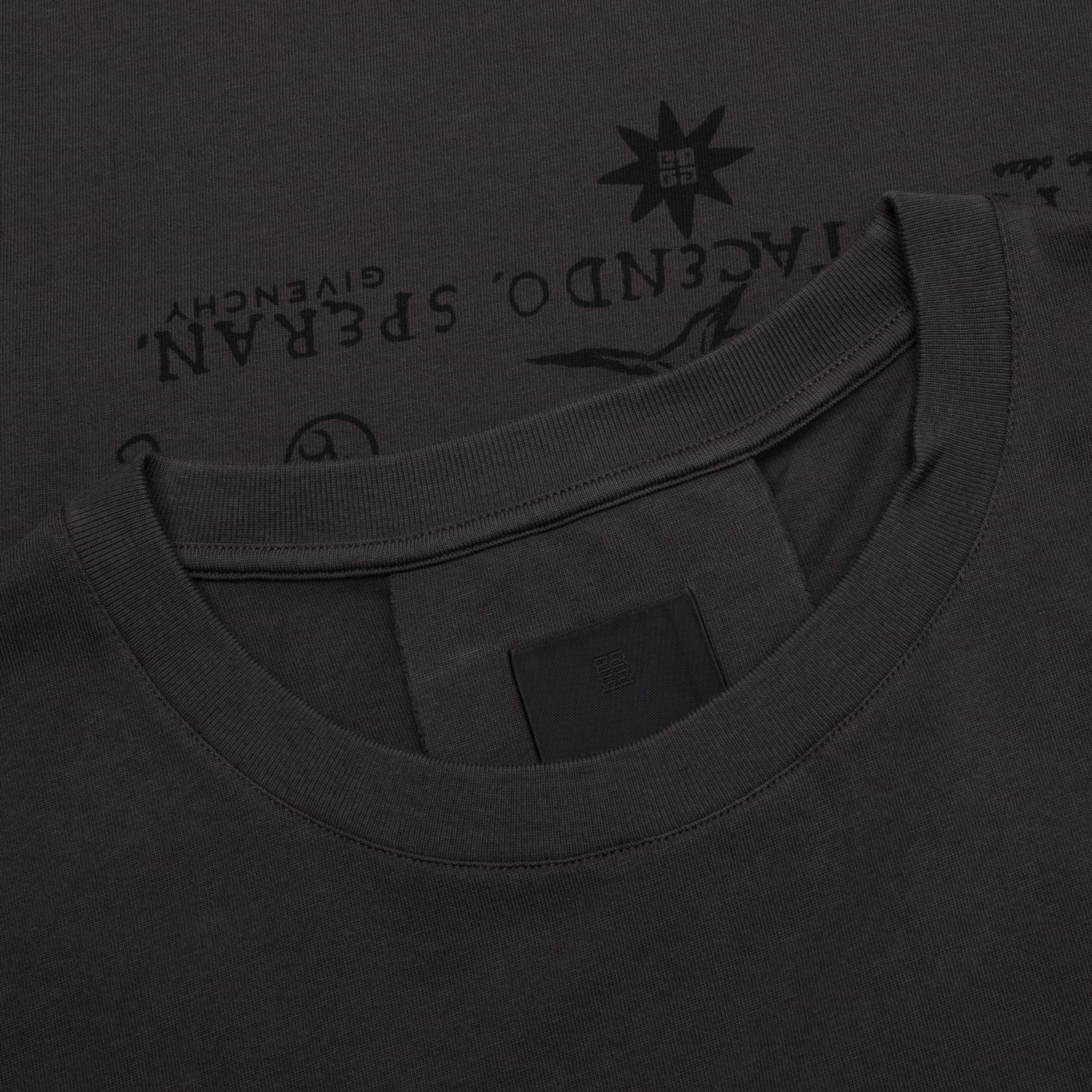Tarot Print Boxy Fit Long Sleeve T-Shirt - Rosewood - Image 3
