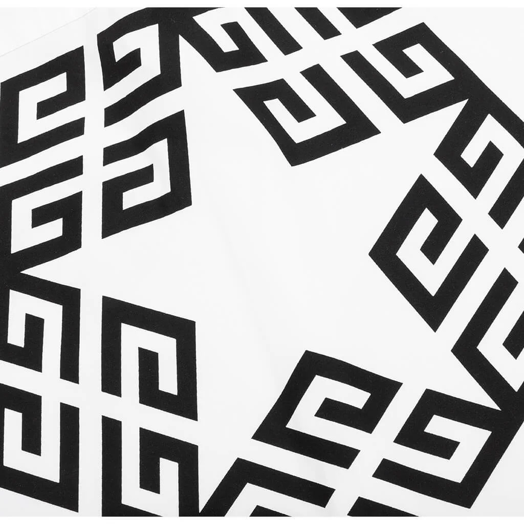 Boxy Fit Print Shirt - White - Image 4