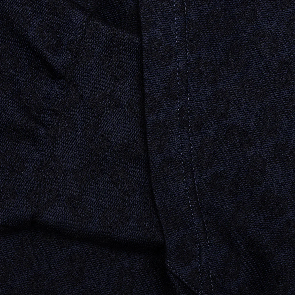 Zipped Hoodie In Monogram 72 Jacquard - Black/Navy - Image 4