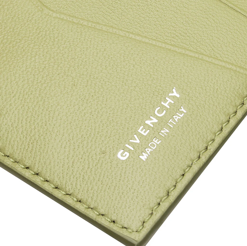 Card Holder in 4G Micro Leather - Khaki - Image 4