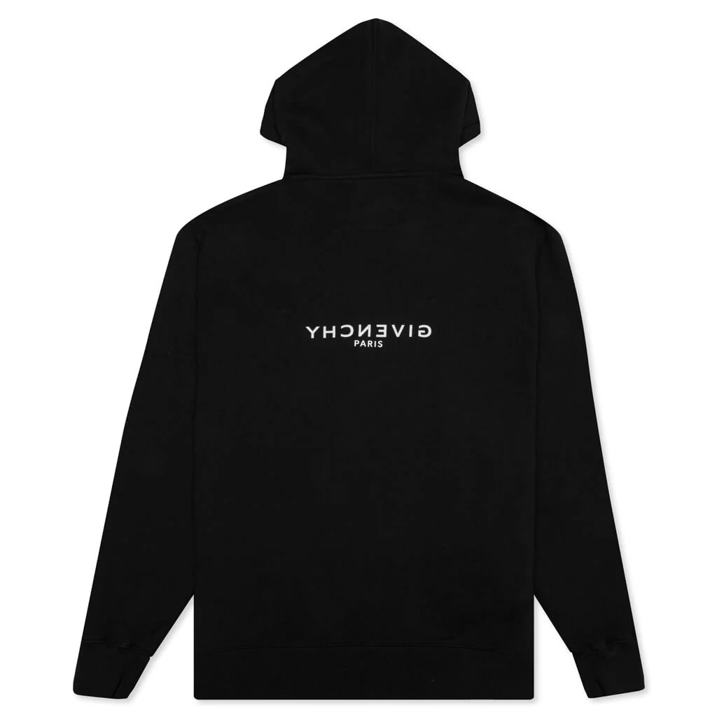 Classic Fit Hoodie w/ Reverse Print - Black - Image 2