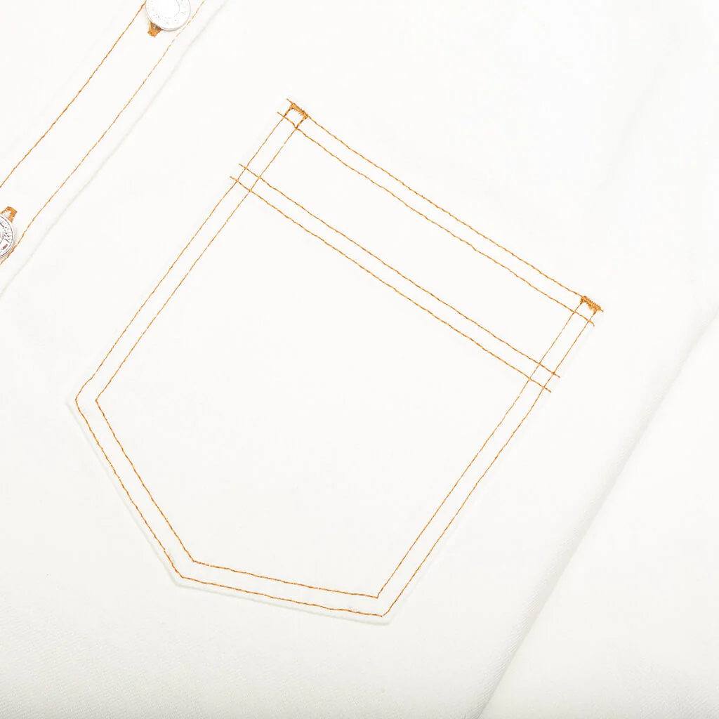 Couture Seam Overshirt - White - Image 4