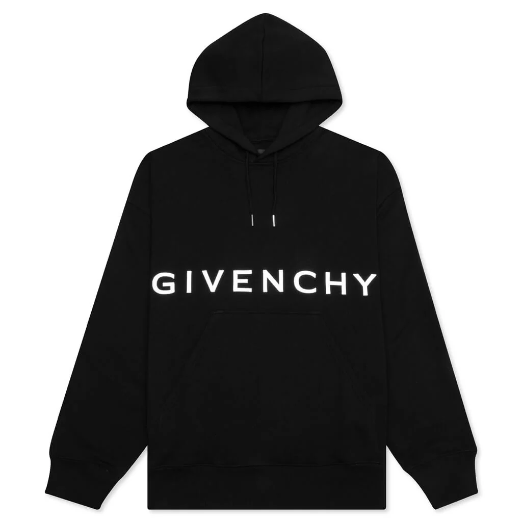 Embroidered Hoodie Classic Fit - Black