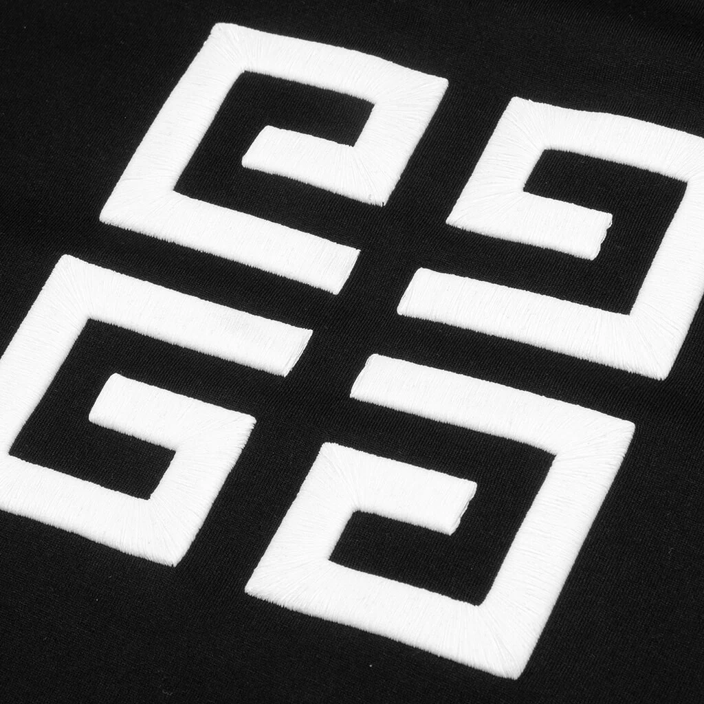 Embroidered Logo Slim Fit T-Shirt - Black - Image 4