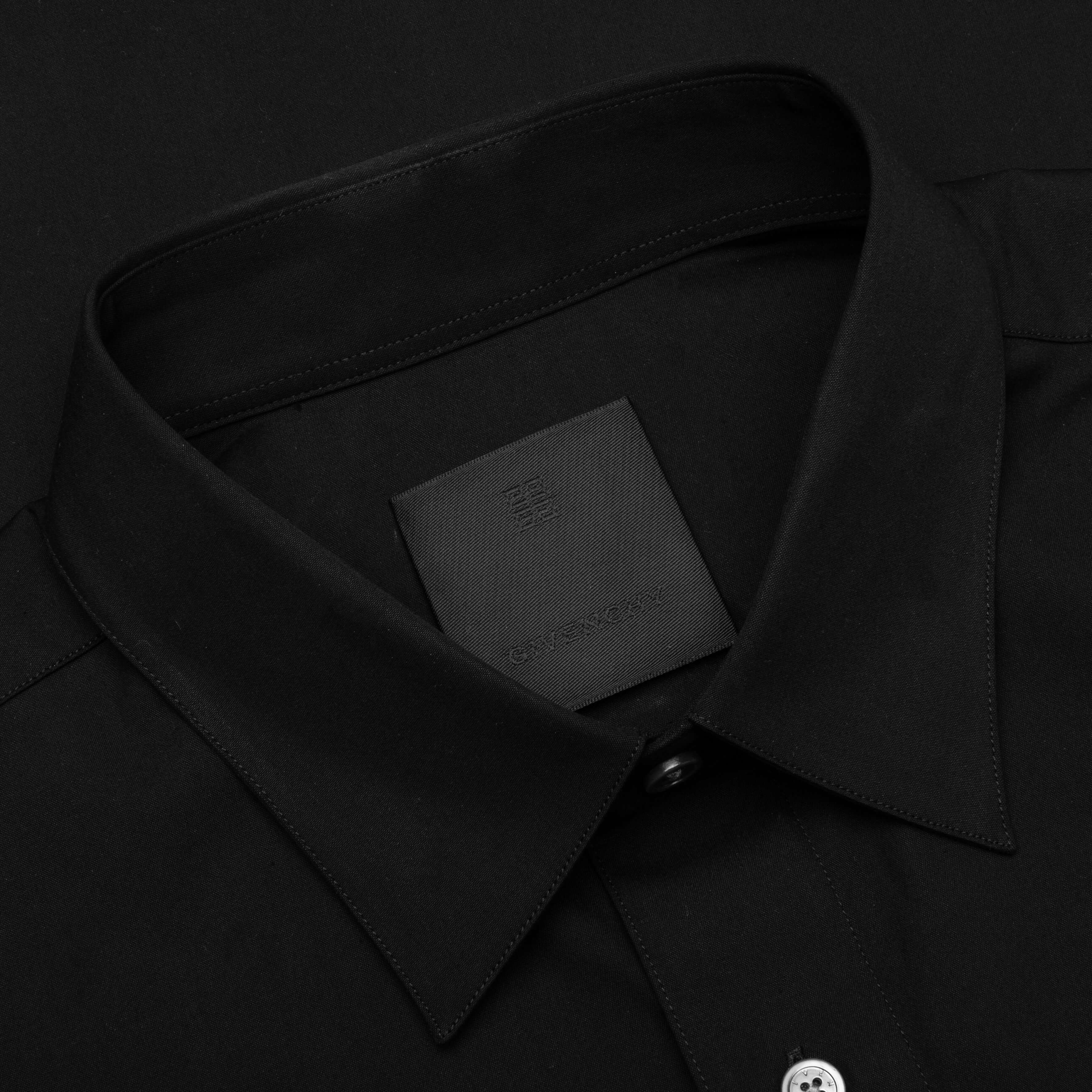 Gros Grain in Poplin Shirt - Black - Image 3