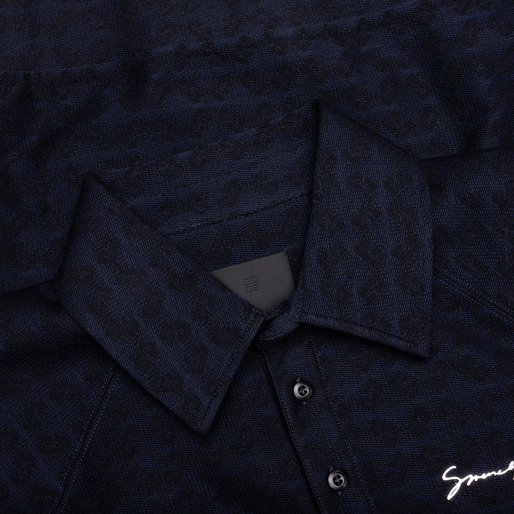 Monogram 72 Jacquard Polo - Black/Navy - Image 3