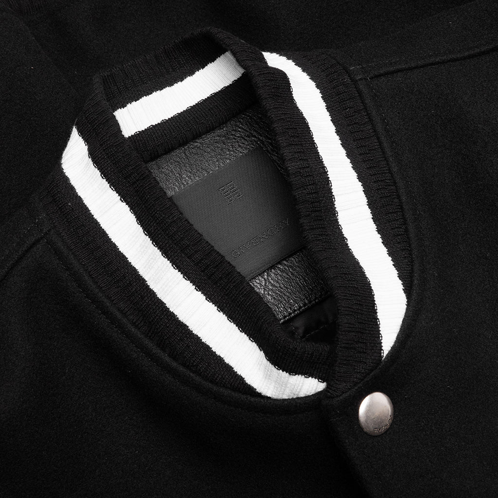 Wool and Leather 4G Varsity Jacket - Black - Image 4