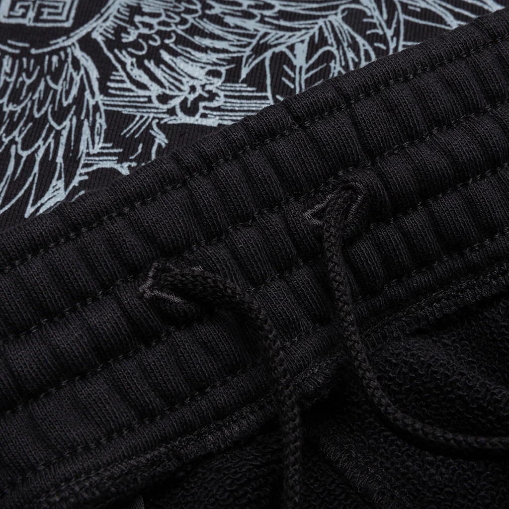 Wolf Print Board Shorts - Black - Image 4