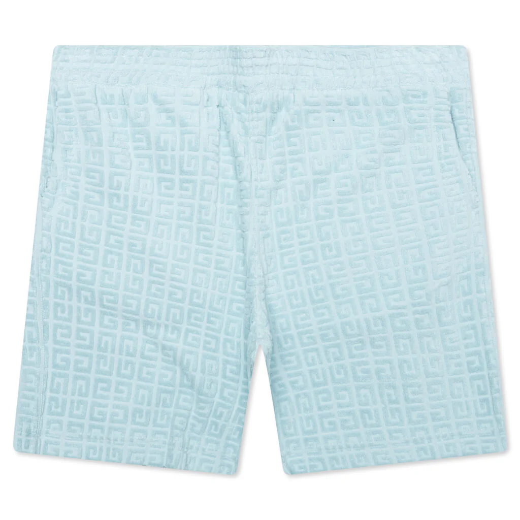 4G Cotton Towelling Bermuda Shorts - Sky Blue