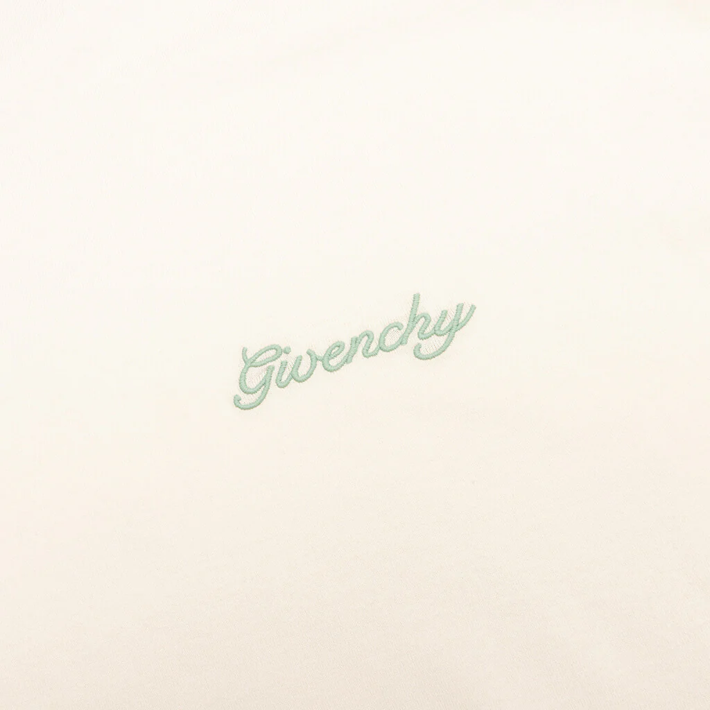 Floral Detail Cotton T-Shirt - Ivory - Image 4