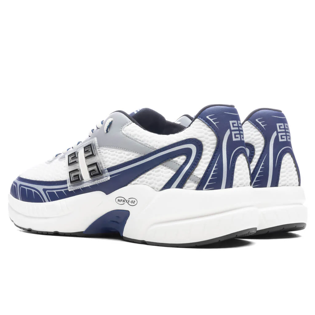 NFNTY-52 Synthetic Leather and Mesh Sneakers - Navy/ White - Image 3