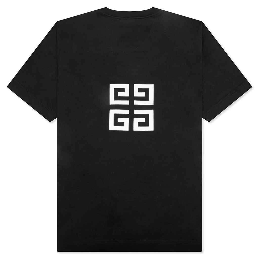 Oversized Fit Reverse Logo T-shirt - Black - Image 2