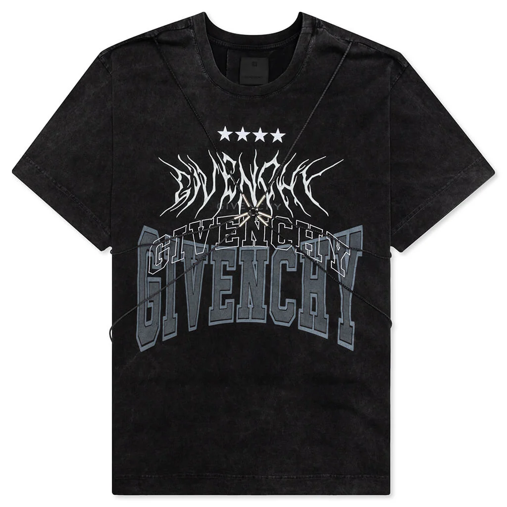 Oversized Fit T-Shirt W/ Harness - Grey