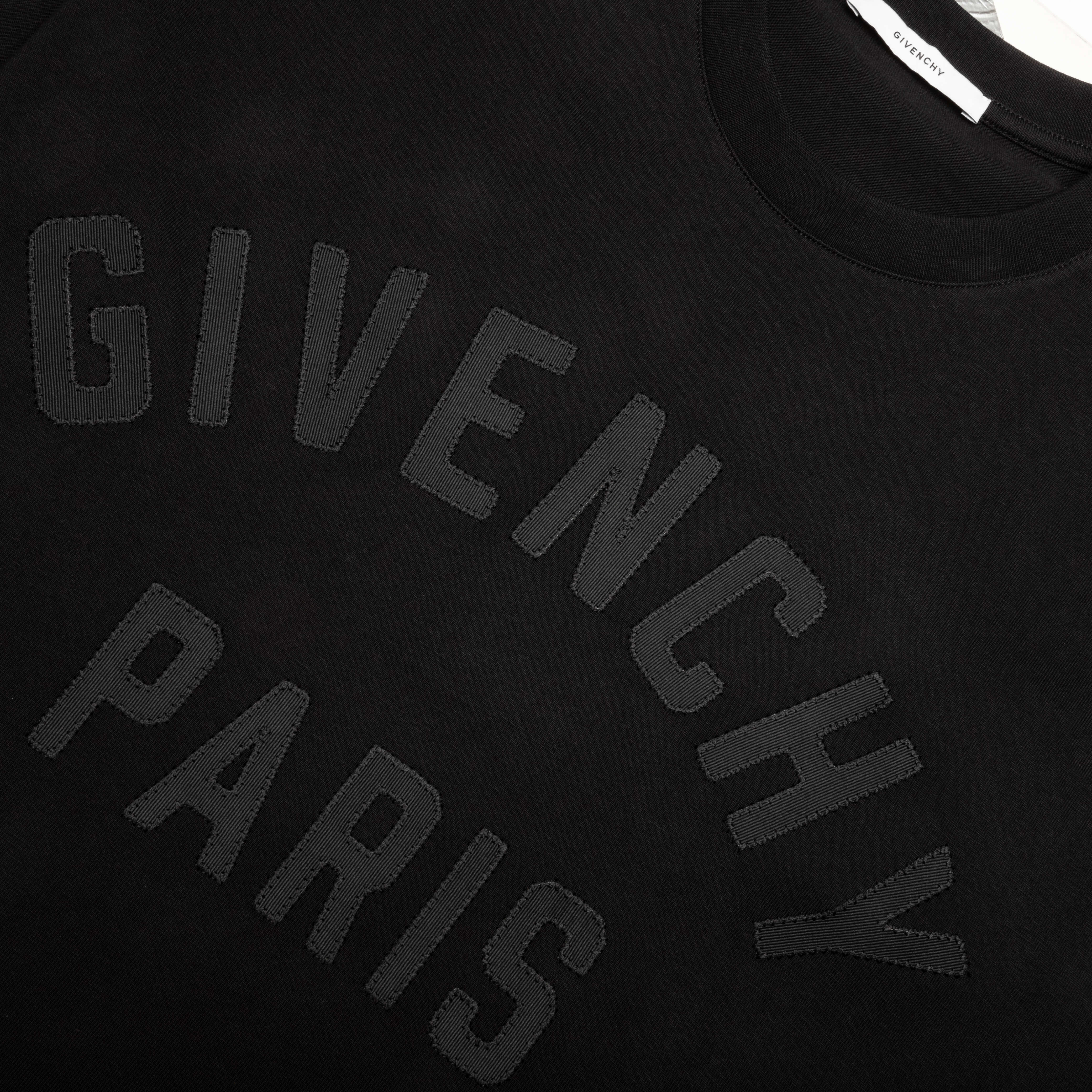 Patch Silk T-Shirt - Black - Image 3
