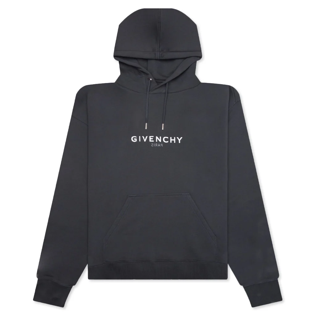 Printed Felpa Slim Fit Hoodie - Charcoal
