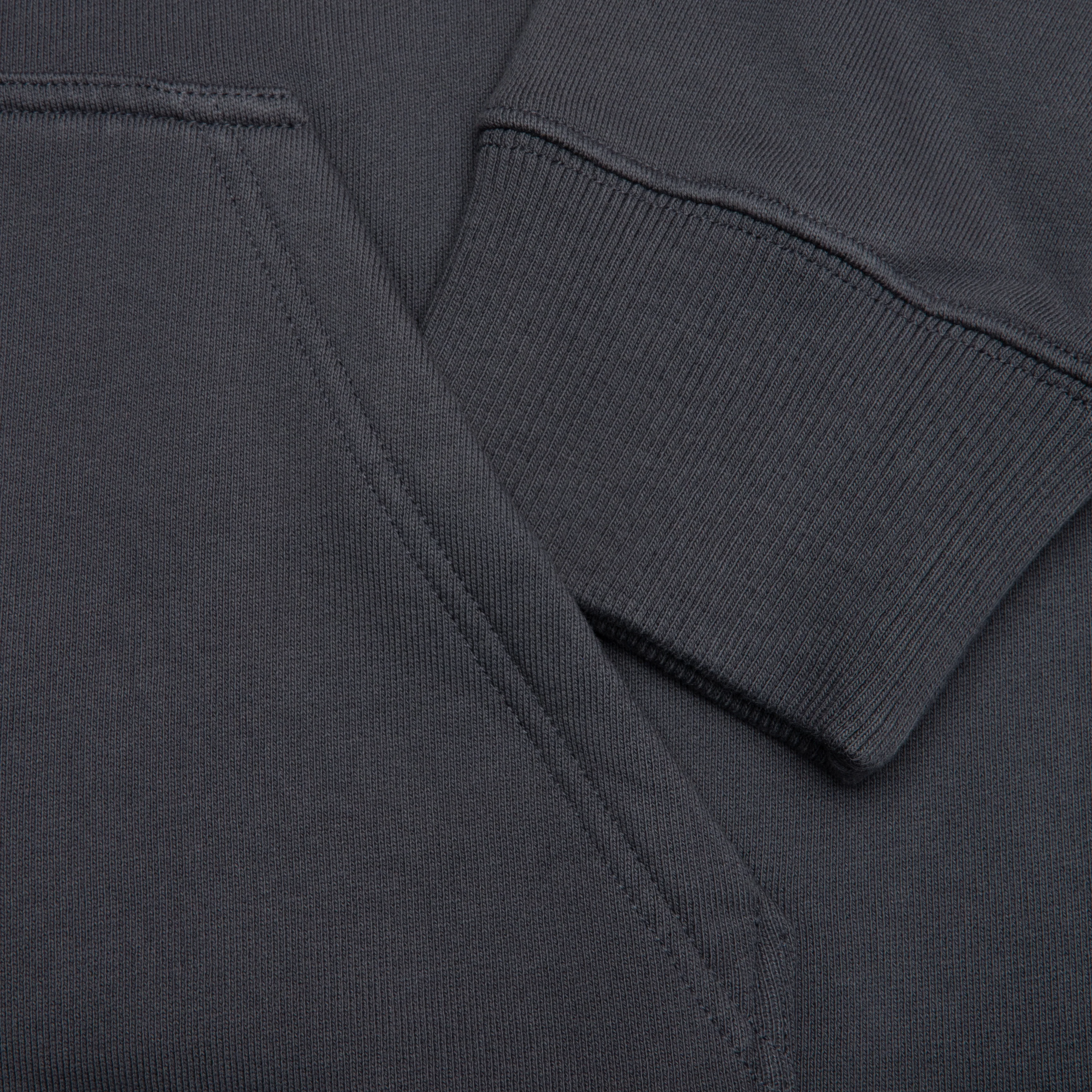 Printed Felpa Slim Fit Hoodie - Charcoal - Image 4