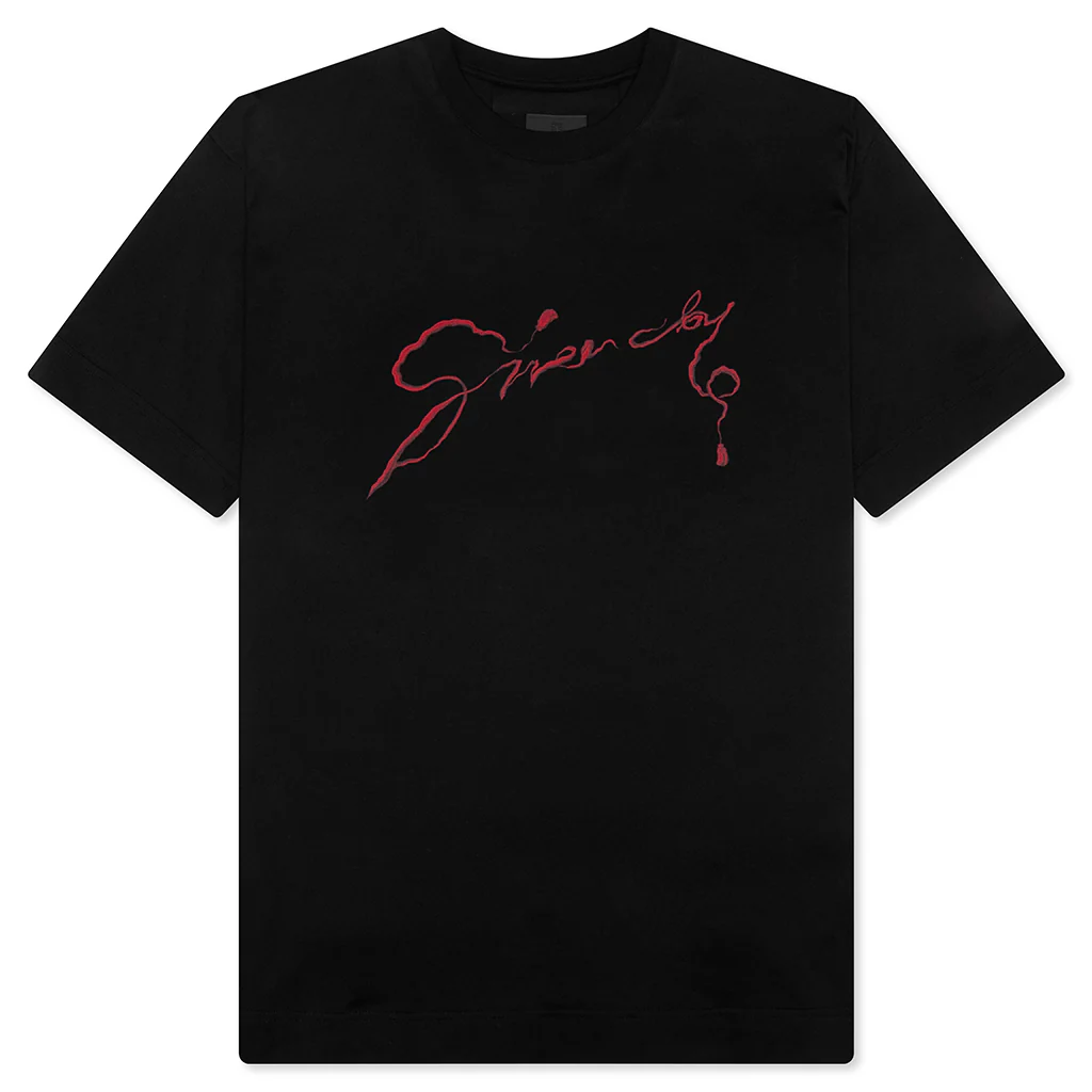 Chandelier and Snake Print T-Shirt - Black