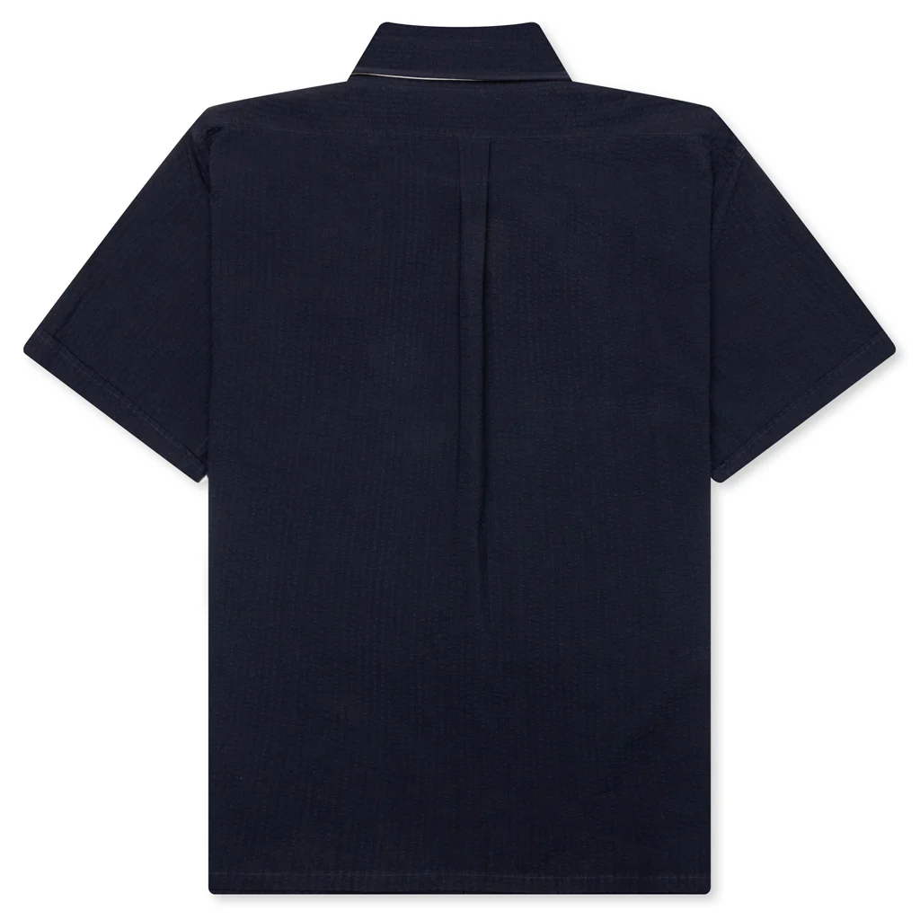 Short Sleeve Shirt with Pocket - Night Blue - Image 2