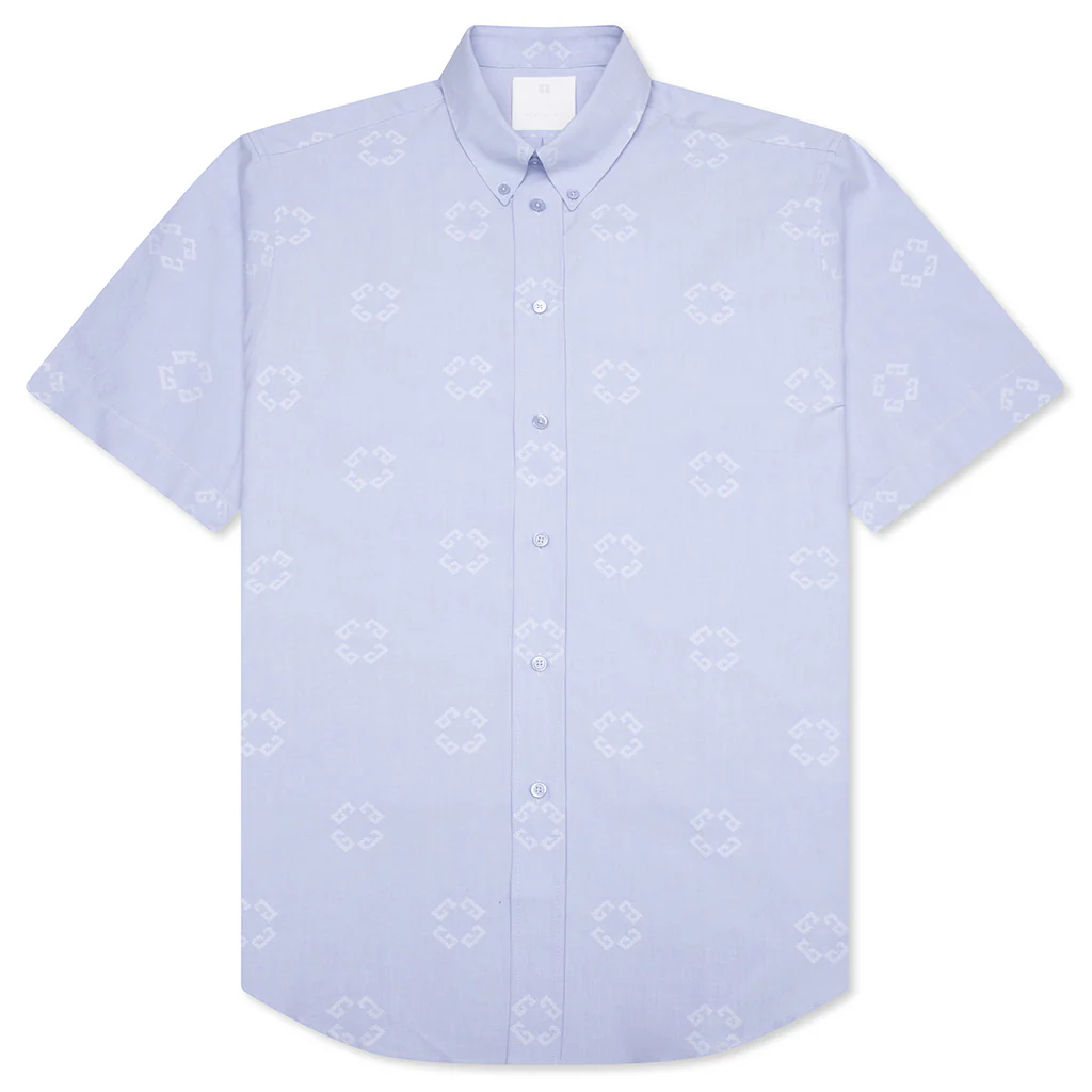 Monogram 72 Jacquard Shirt - Baby Blue