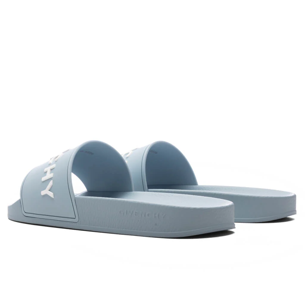 Slide Flat Sandals - Sky Blue - Image 3