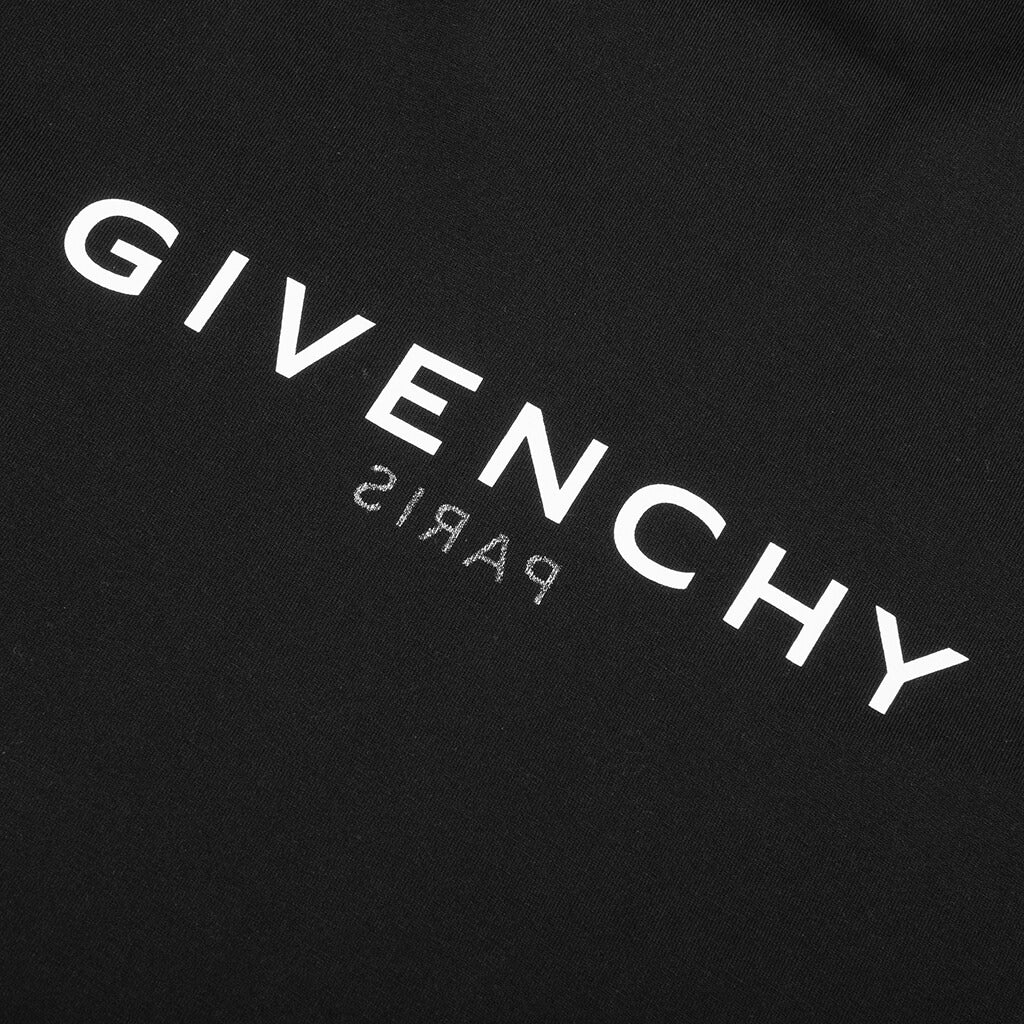 Slim Fit Reverse Print T-Shirt - Black - Image 4