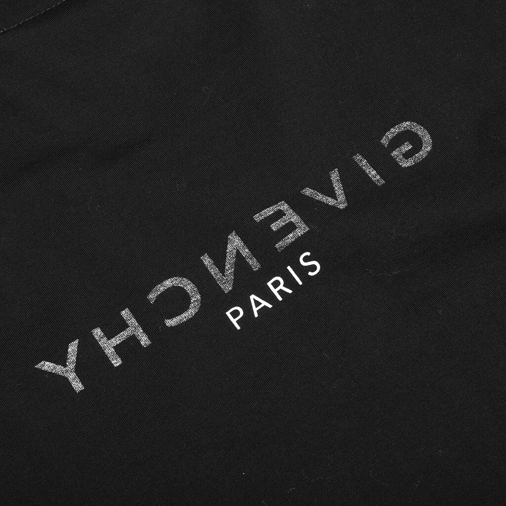 Slim Fit Reverse Print T-Shirt - Black - Image 5