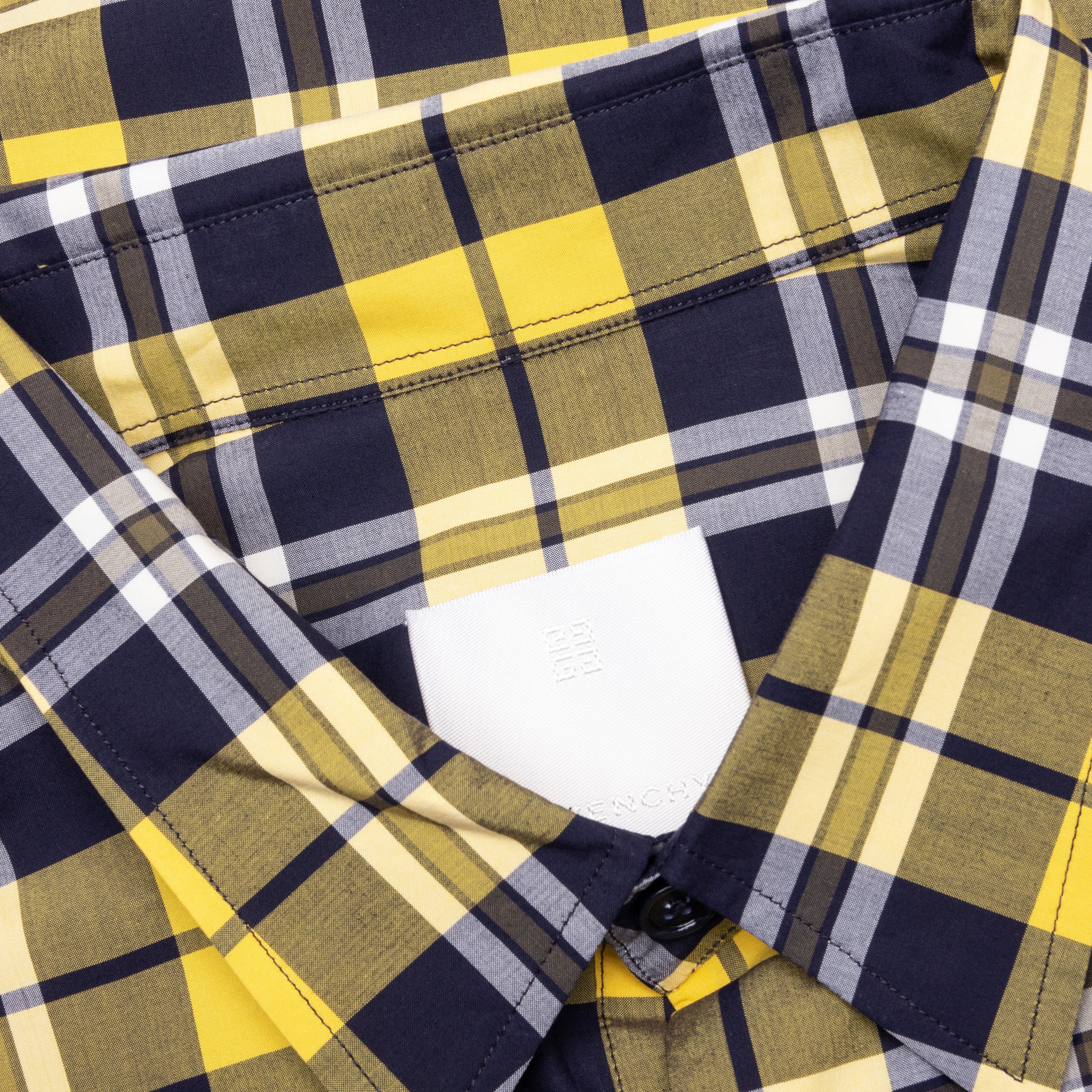 Oversized Asymmetrical Smock Shirt - Dark Yellow - Image 3