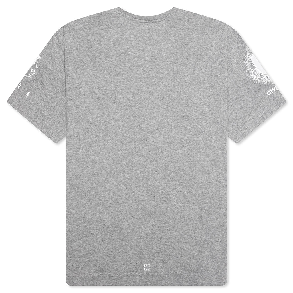 Crest T-Shirt - Light Grey Melange - Image 2