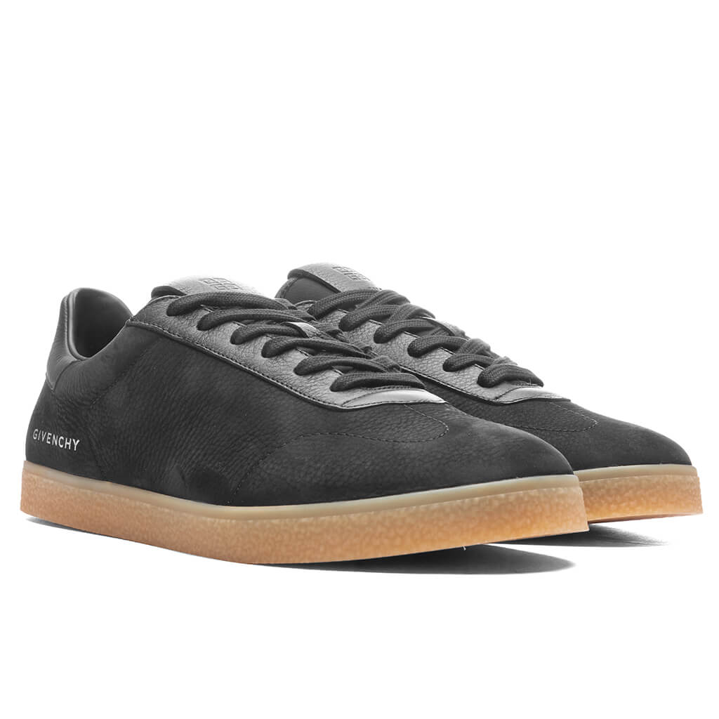 Town Nubuck and Leather Sneakers - Black - Image 2