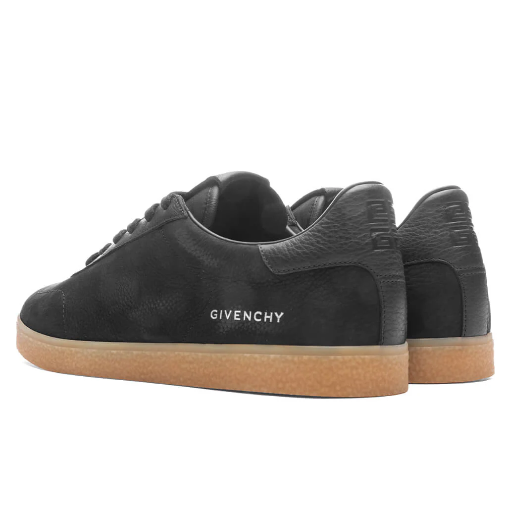 Town Nubuck and Leather Sneakers - Black - Image 3