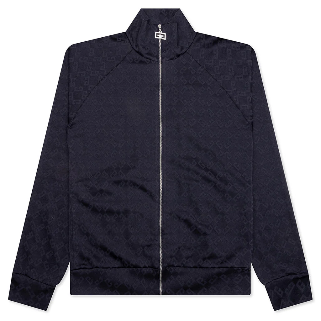 Vintage Full Zipped Tracksuit Sweatshirt - Dark Blue