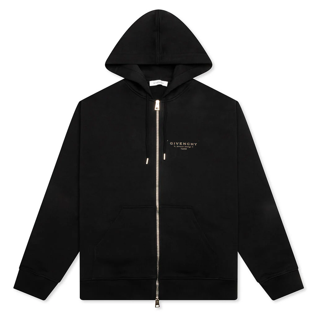 Zipped Hoodie - Black