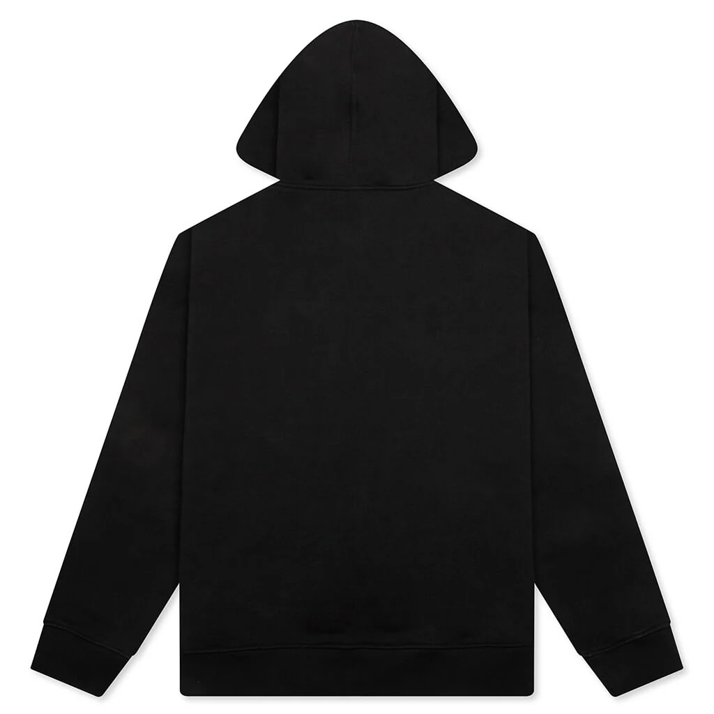 Zipped Hoodie - Black - Image 2